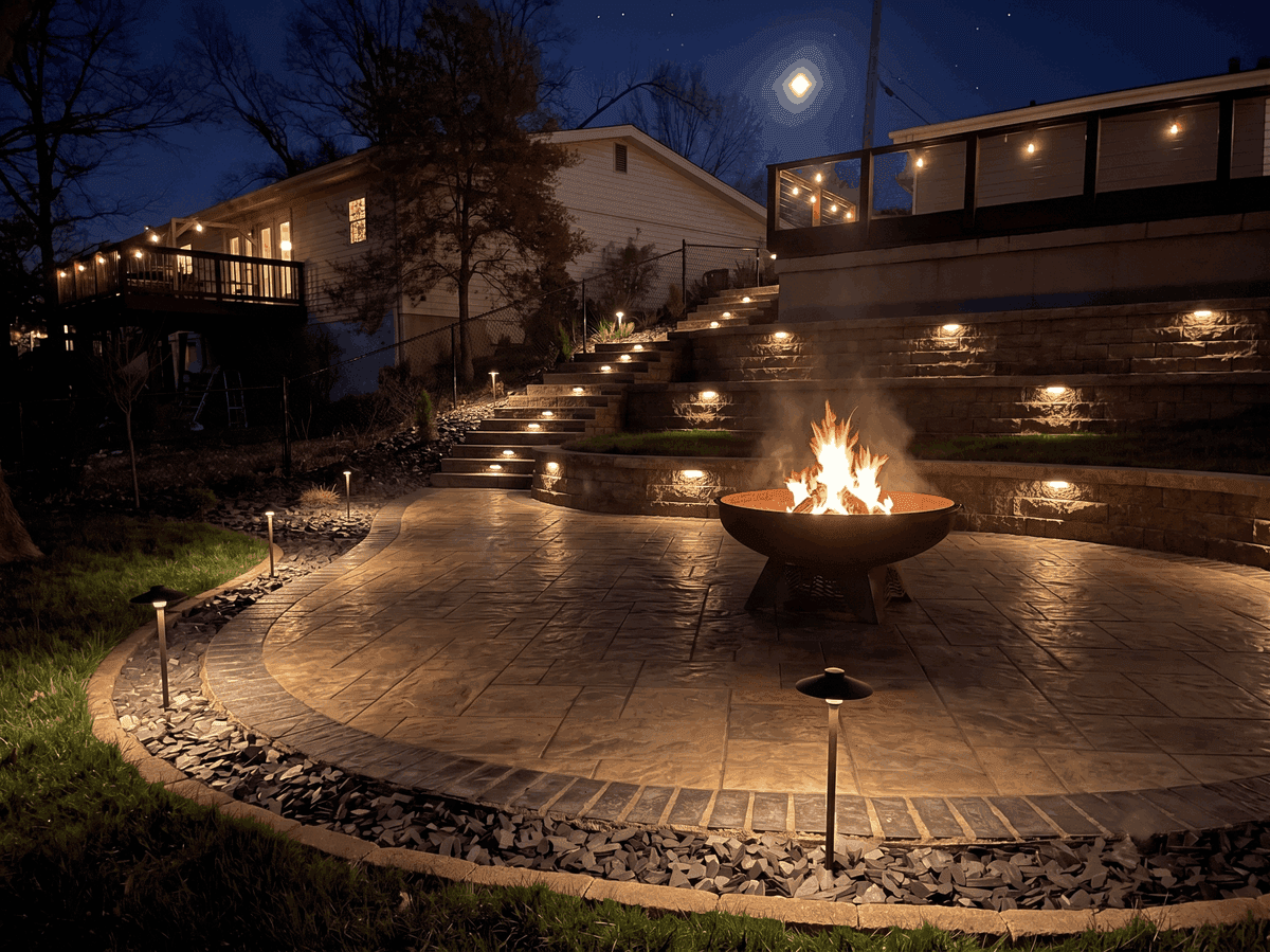 nightimte paver patio
