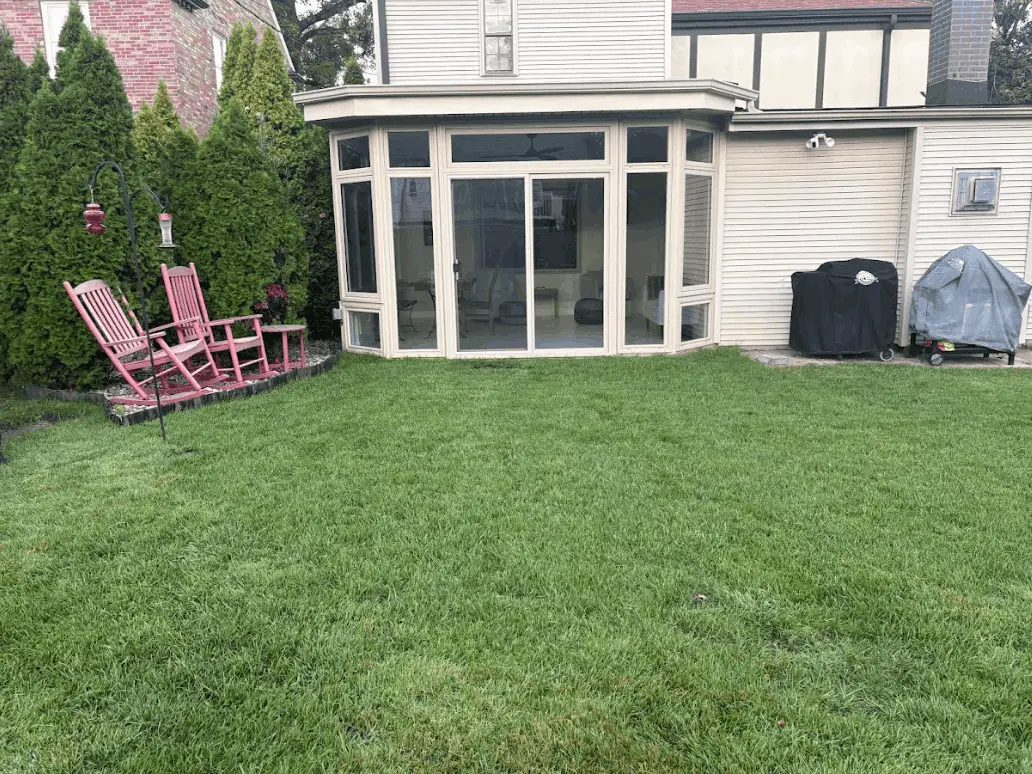 We had to be careful with existing yard drainage