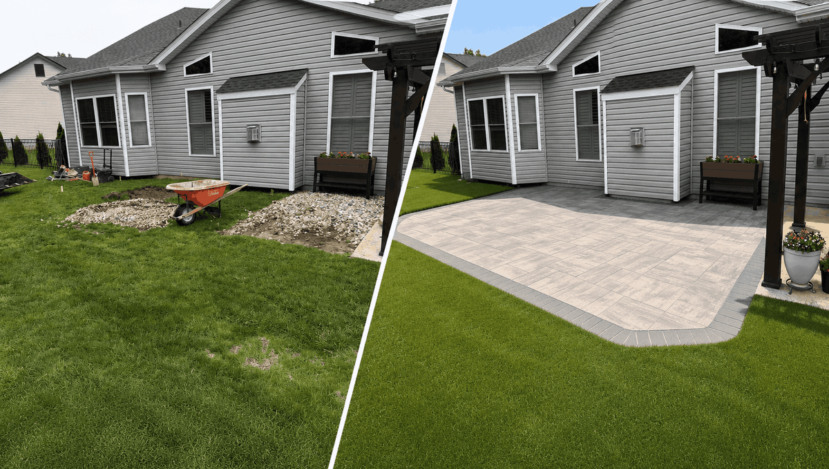 customer wanted a larger patio space to set a hot tub on and grill on