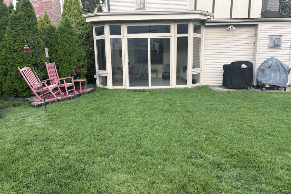 We had to be careful with existing yard drainage